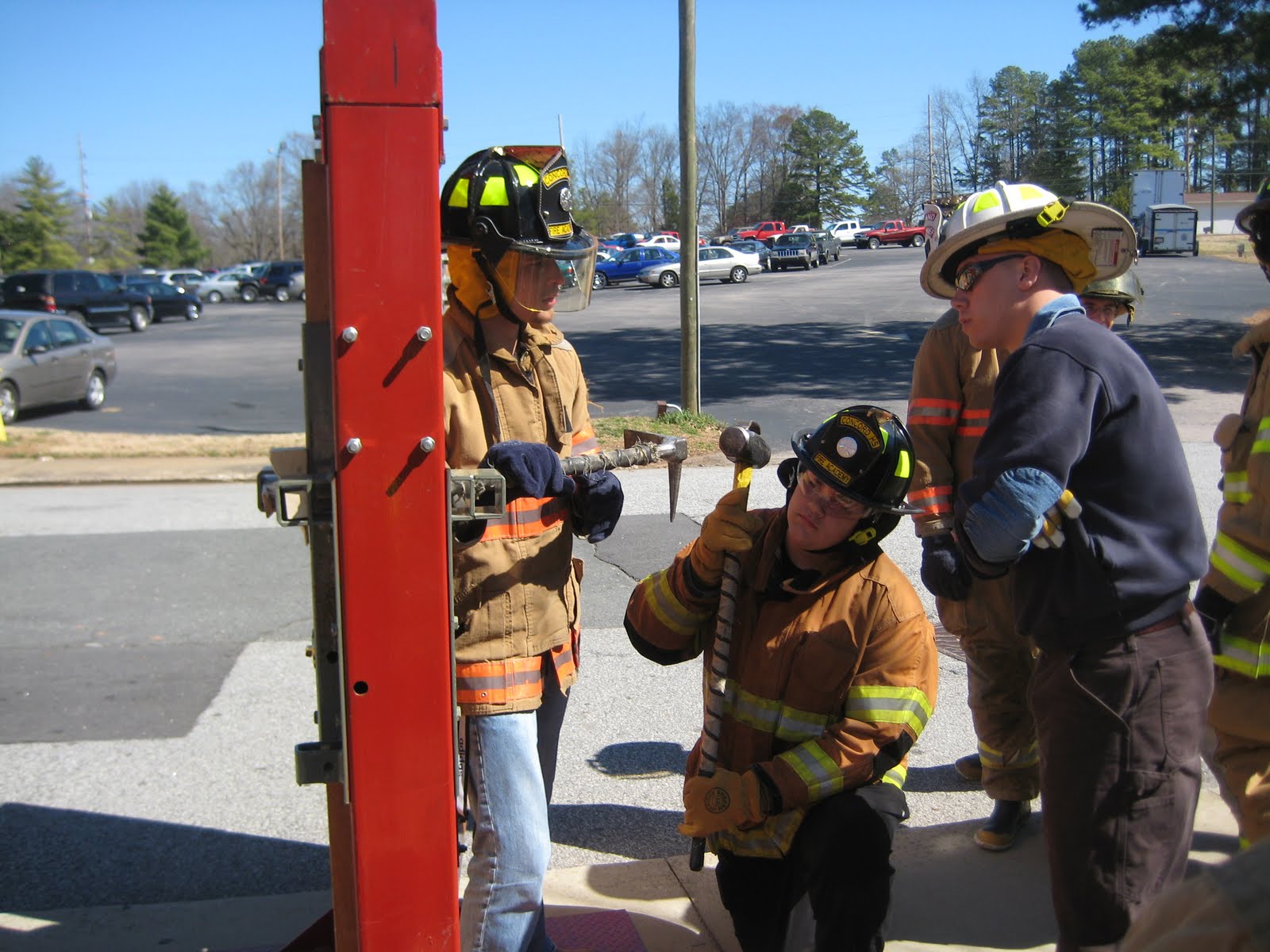 Concord High School Fire Academy Forcible Entry Prop With Chief