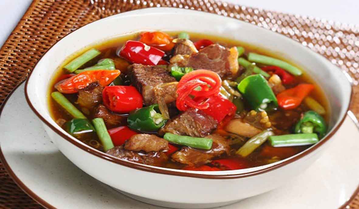 Asem Asem Daging Sapi dan Buncis