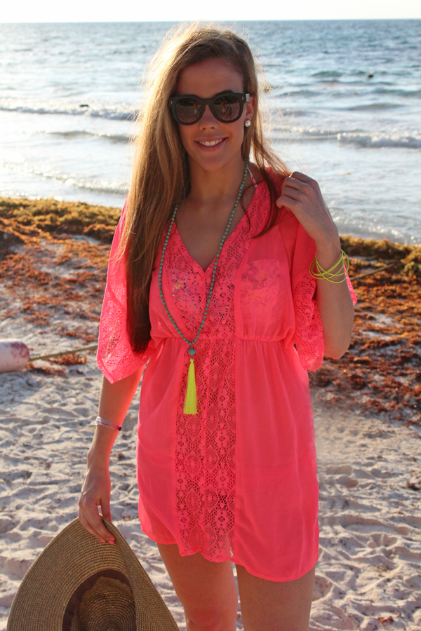 neon beach dress