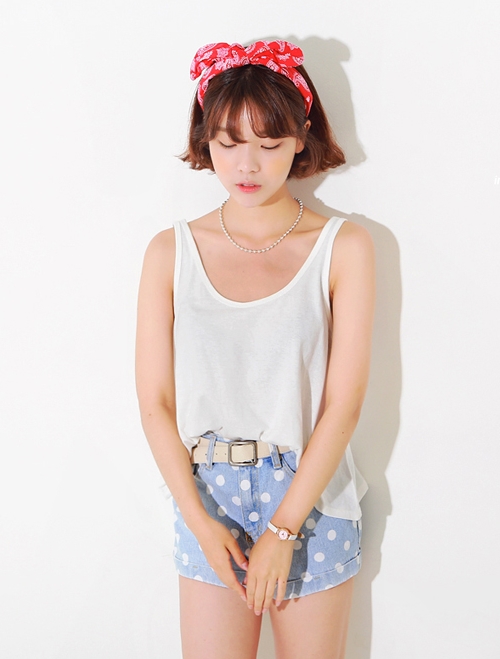 U Neckline Loose Tank Top KSTYLICK Latest Korean Fashion