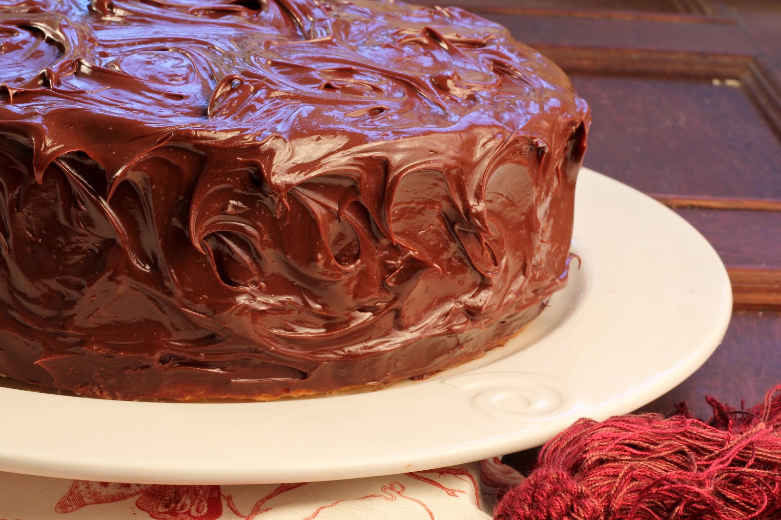 Yellow Butter Cake with Chocolate Icing