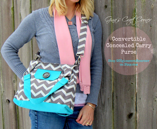 Design your own concealed carry purse at GCC, ginascraftcorner.com