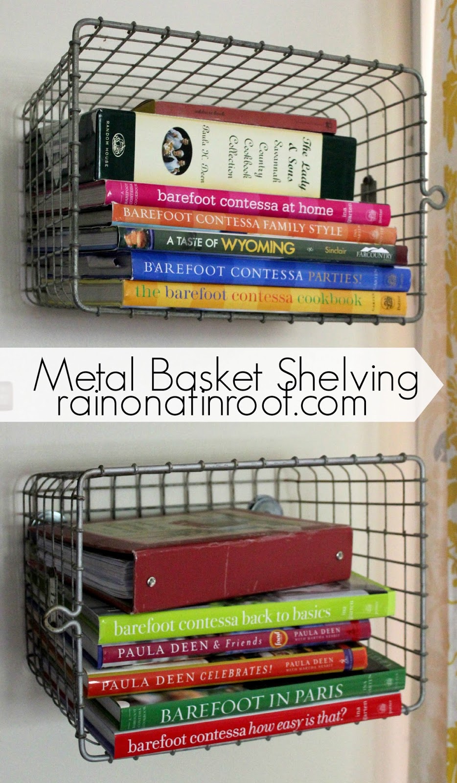 DIY Metal Basket Shelving