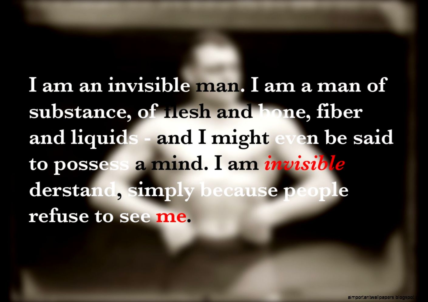 Invisible Man Quotes Invisible Man Quotes