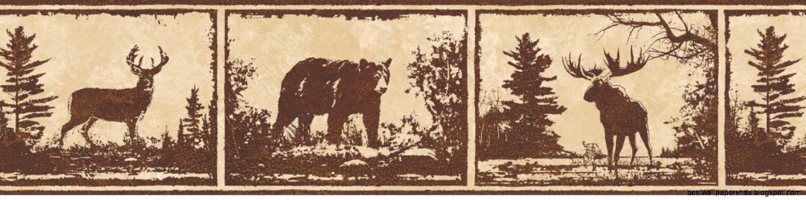 Animal Silhouettes Wallpaper Border Animal Silhouettes Wallpaper Border