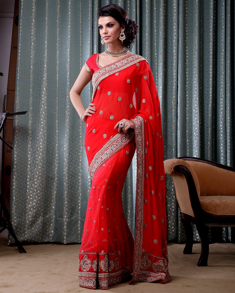 Meena Bazaar Latest Party Wear Sarees Collection 2013 For Women