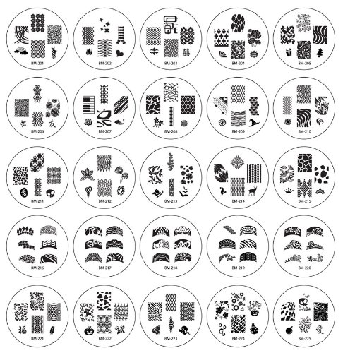 bundle monster nail art stamping plates 2011