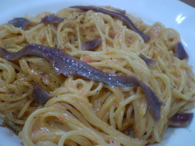 Espaguetis Con Crema De Pimientos Asados Y Anchoas - Hoy Para Berta
