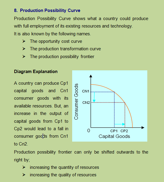 what is production possibility curve explain