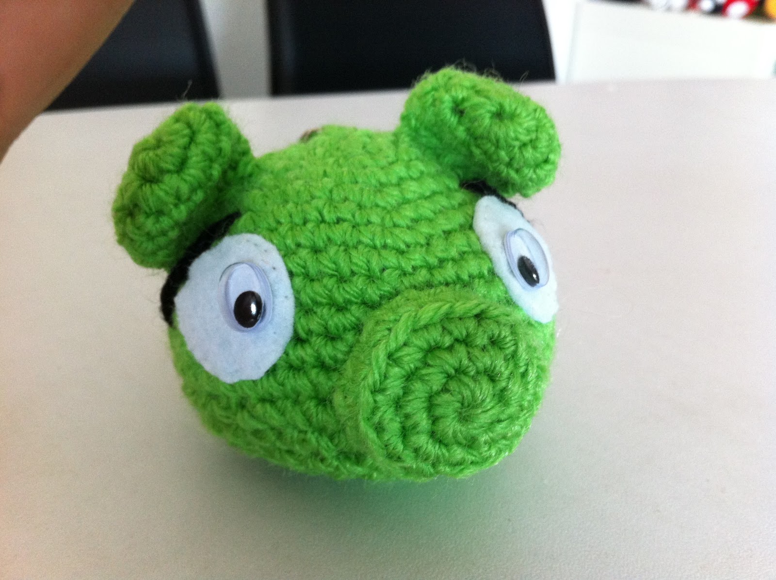 Mi mundo y Punto: Llavero cerdo Angry Birds, amigurumi