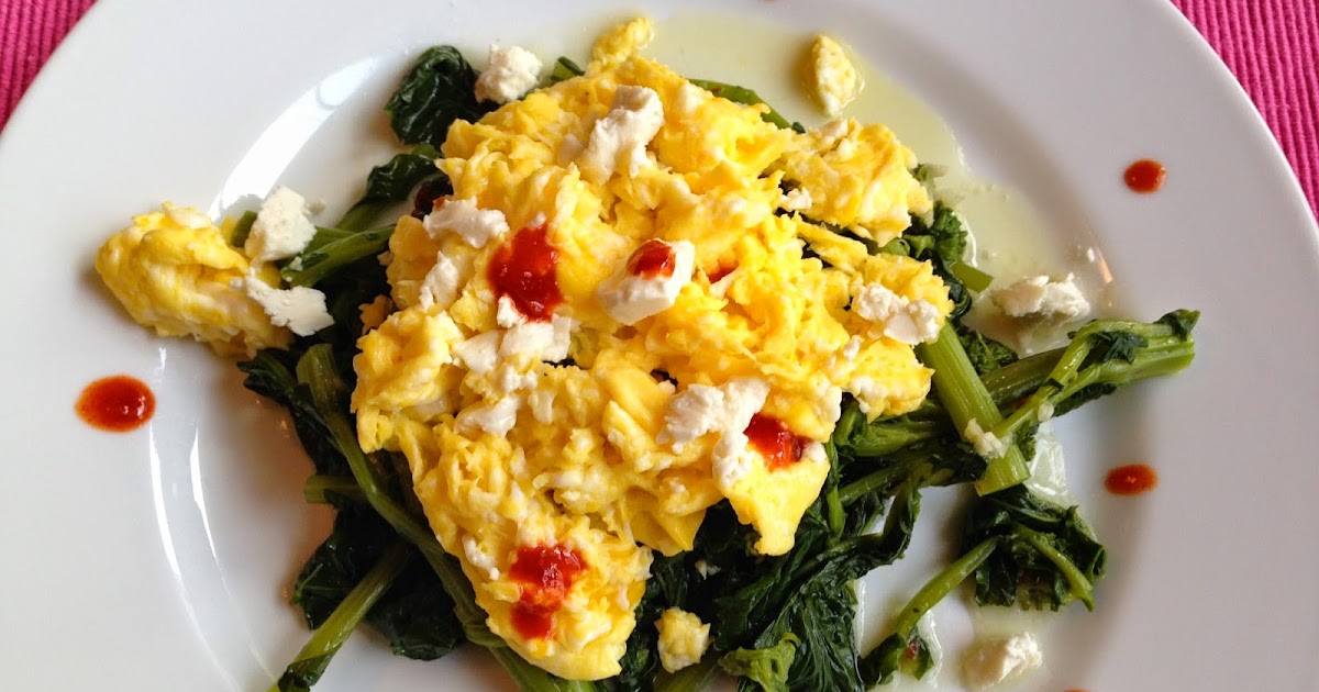 What Amy Ate Today! Broccoli Rabe with Eggs & Goat Cheese