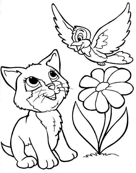 Free Cat Coloring Page