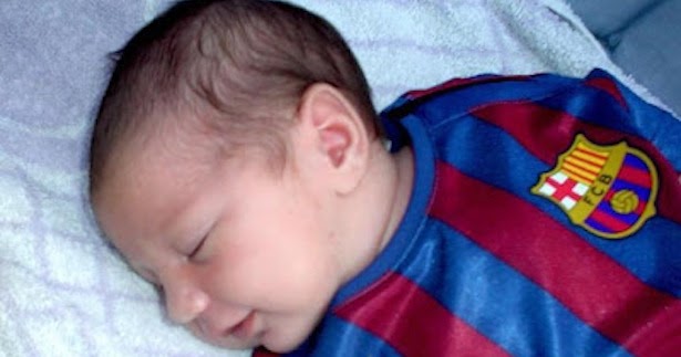 Sports Update: Photo Of The Day: Lionel Messi Shows Off His New Baby Boy