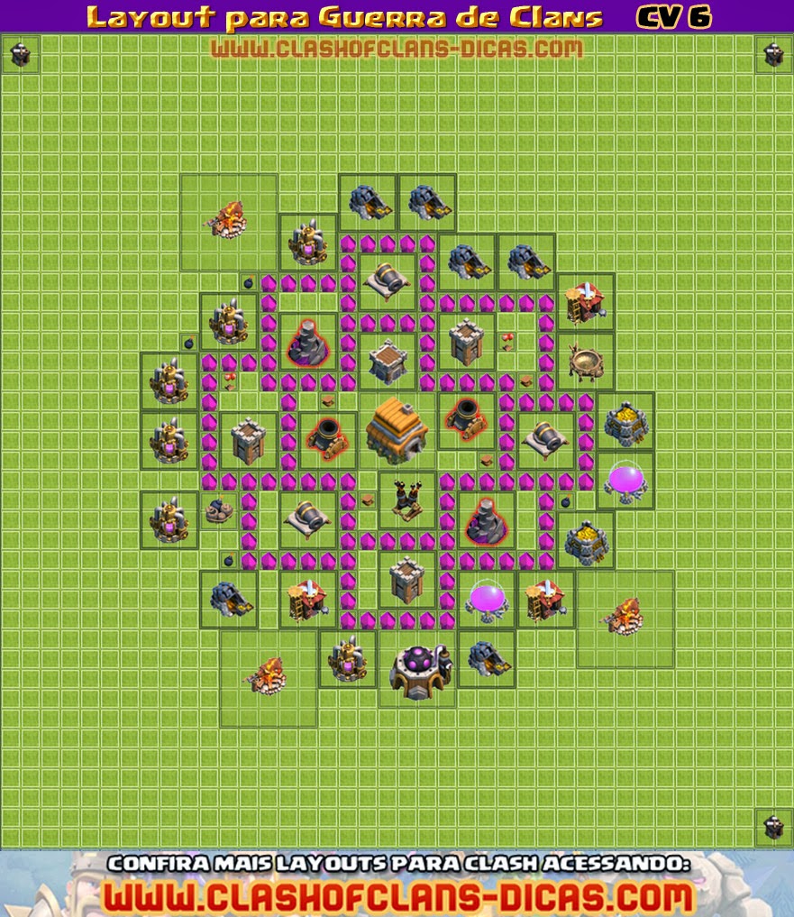 Layout Design Cv 6 | layouts para guerra de clans cv 6 clash of clans dicas Layout Design Cv 6 | layouts para guerra de clans cv 6 clash of clans dicas