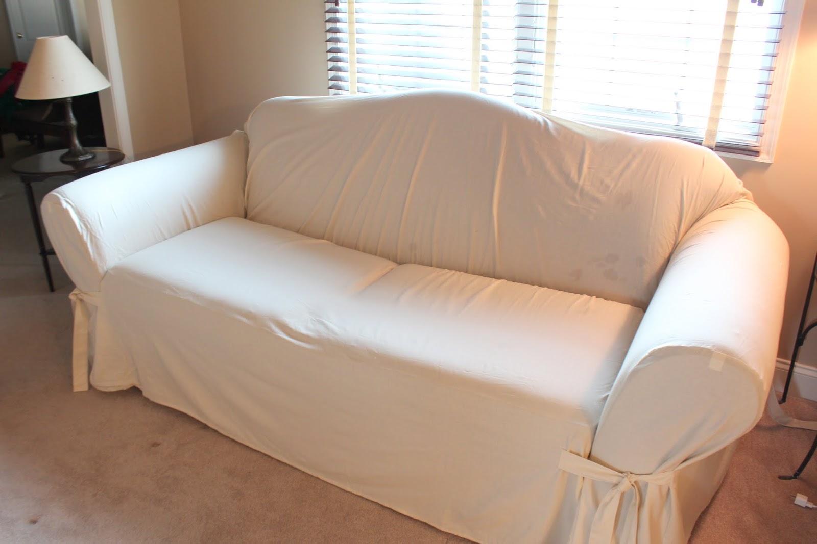 House of FabForLess Surefit Slipcover Review or My "New" Couch!