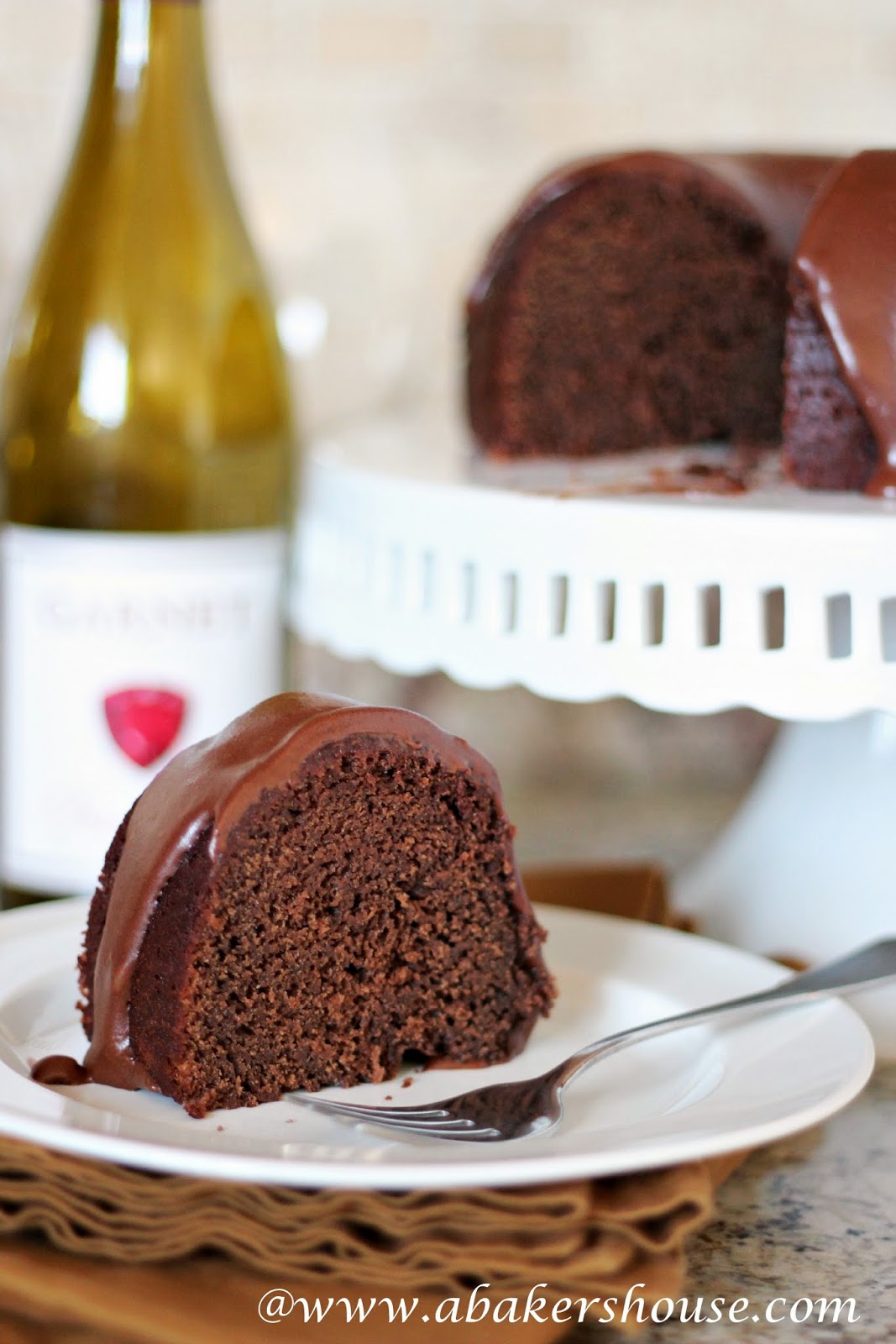 Chocolate and Wine Bundt Cake for BundtaMonth A Baker's House