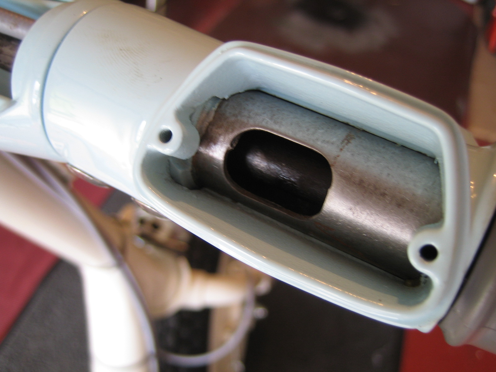 Lambretta Restoration Install throttle side housing