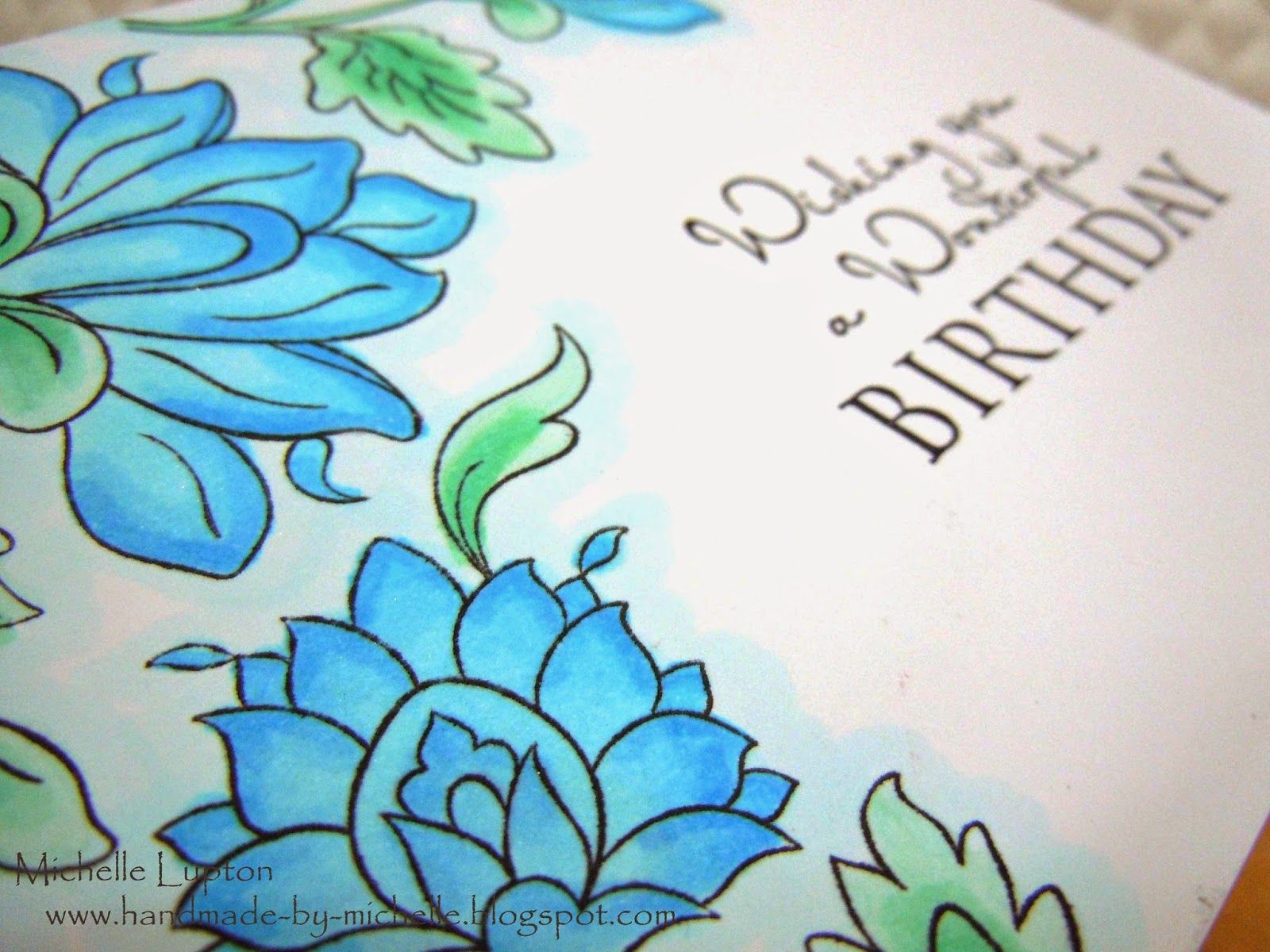 Handmade by Michelle: Happy birthday Jacqui!