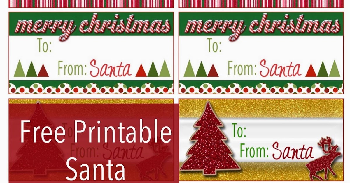 My Fashionable Designs: Free Printable Santa Gift Tags