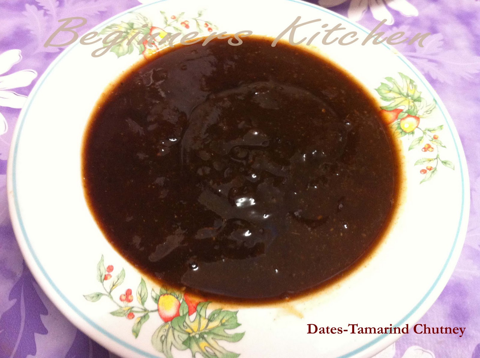 Beginners Kitchen DatesTamarind chutney