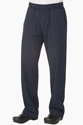 Navy Blue PINSTRIPED Ultralux Baggy Chef Pants $38.95