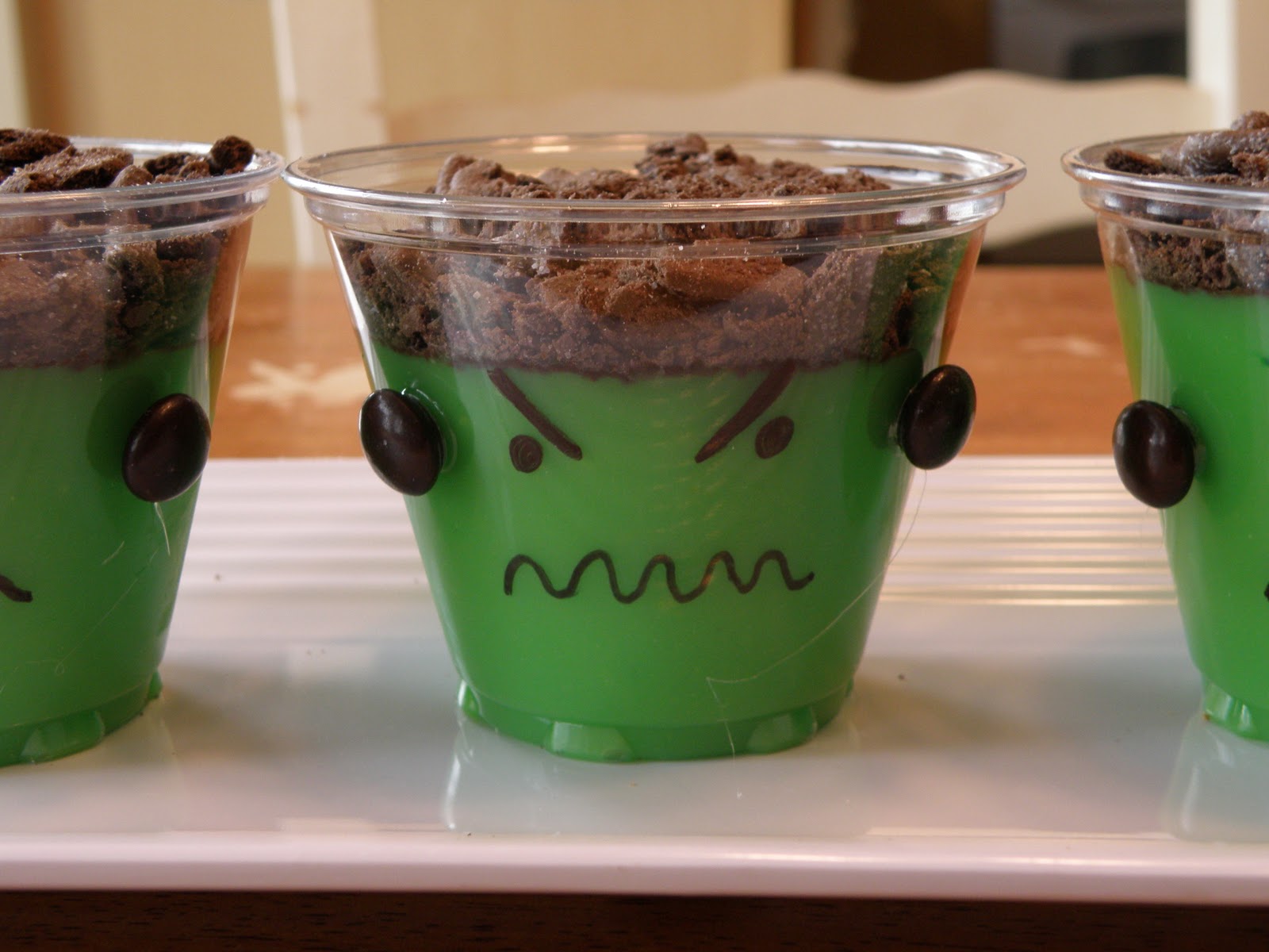 The Olsens Halloween Monster Pudding Cups