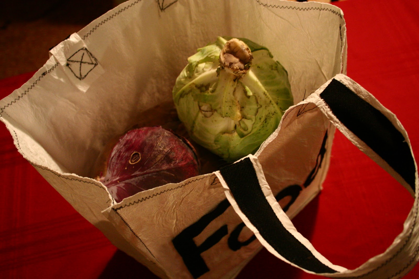 Live Life Recycled Grocery Totes