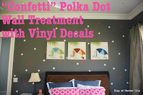 polka dot vinyl decals on a bedroom wall