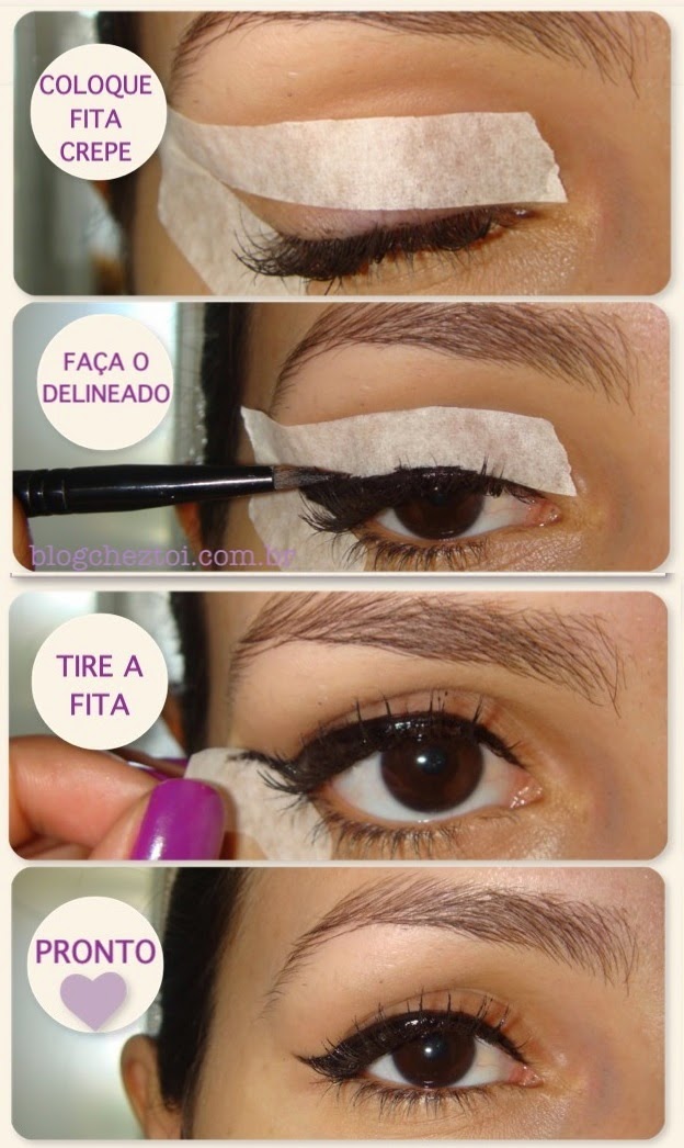 Step Black Eyeliner Tape Tutorial Fashion Step Black Eyeliner Tape Tutorial Fashion