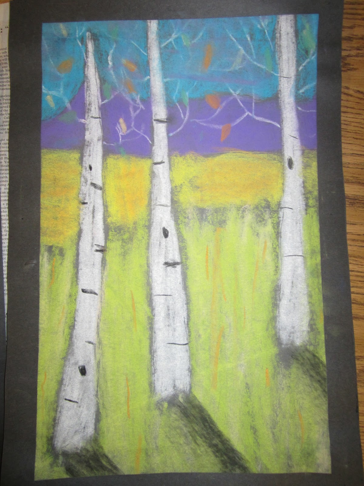 Lesson Plans Chalk Pastel Trees