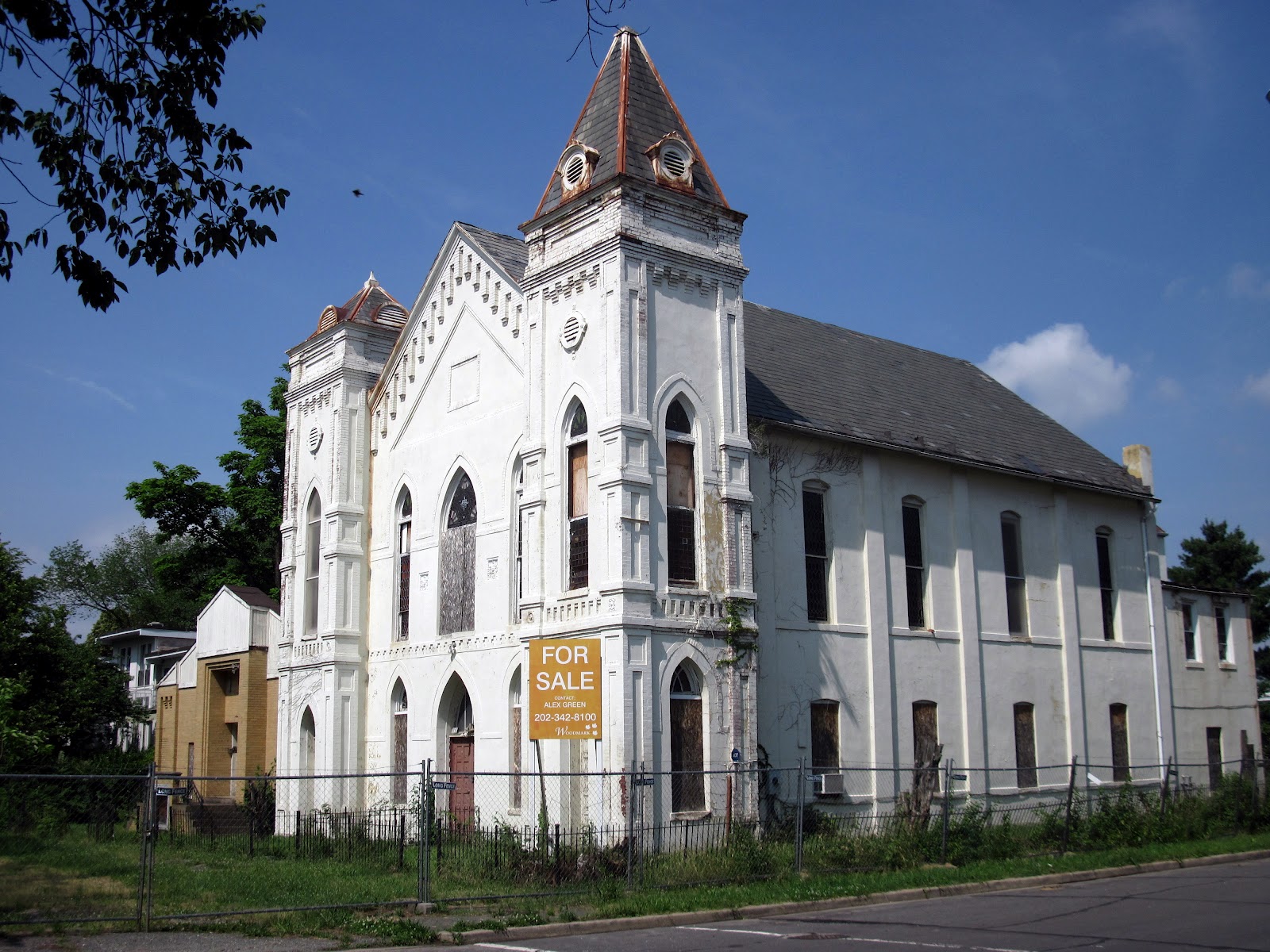 Abandoned Church in SW Washington DC, painted over by graffiti artist