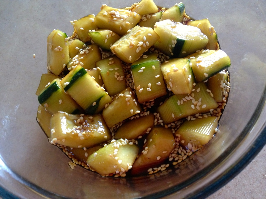 theGREENhs Asian Sesame Cucumbers (PF Chang's Shanghai Cucumbers)