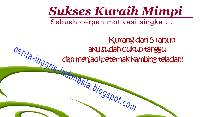 Contoh Cerpen tentang Kesuksesan Cerita Inggris Indonesia