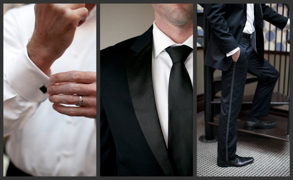 waist covering black tie