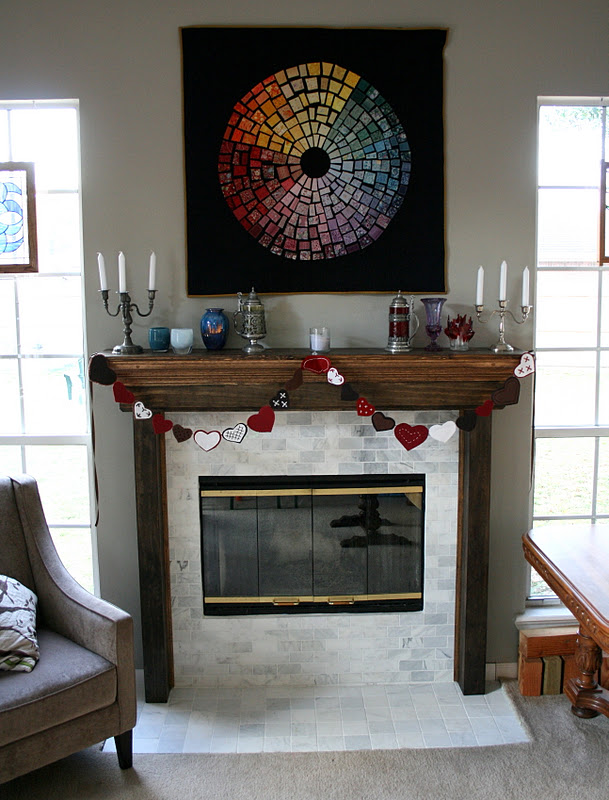 created blissfully Fireplace Redo and ♥ Garland