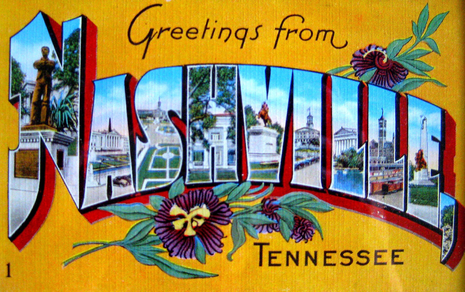 Cassie Stephens vintage state postcards