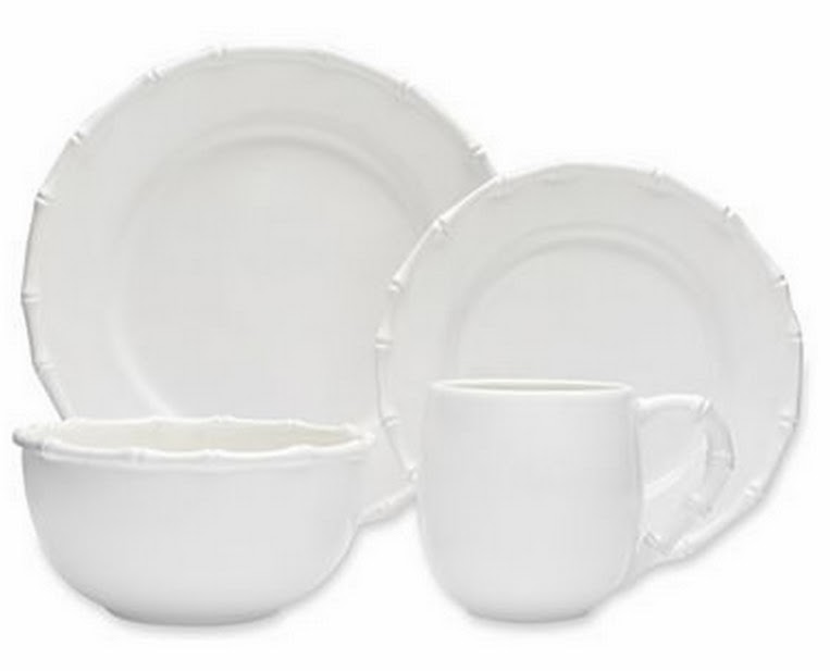 Jonathan Adler Porcelain Santorini Quatrefoil Stacking Dishes Set of 4 