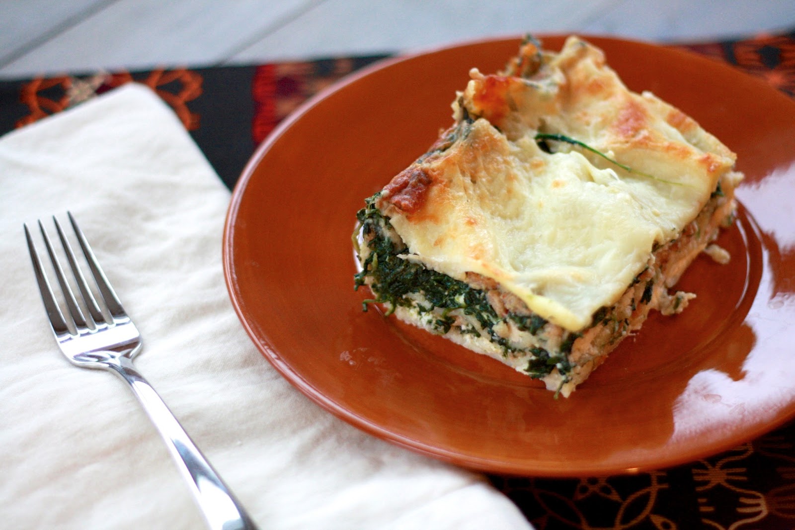Turkey Sausage and Spinach Lasagna