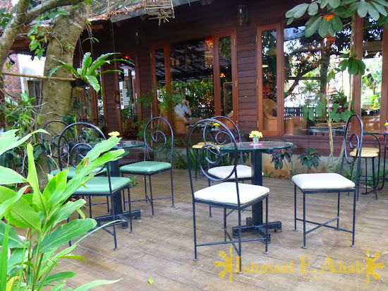 Tables and chairs at Le Petit Cafe, Chiang Rai
