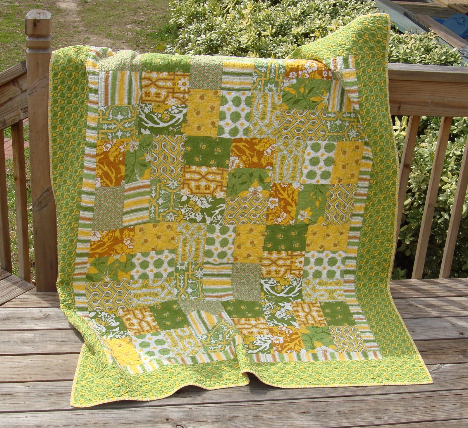 yellow green retro quilt Gently Green Pinterest