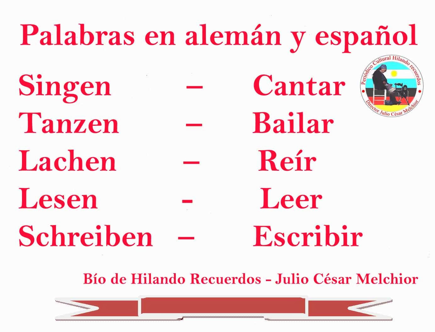Hilando Recuerdos Palabras en alemán y español