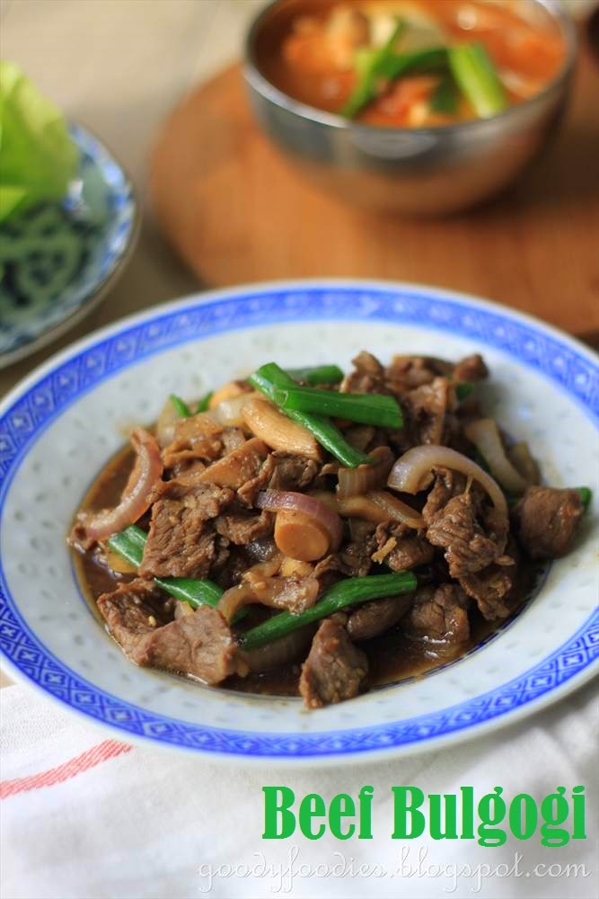 GoodyFoodies Recipe Beef Bulgogi (Korean Grilled / PanFried Marinated Beef)