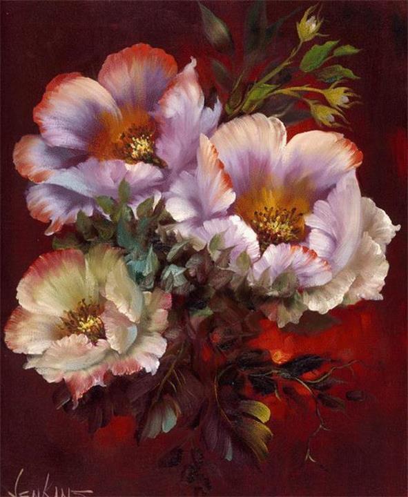 Gary Jenkins, 1962 Still life of flowers Tutt'Art Pittura