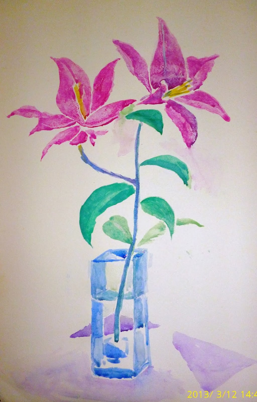 Red Lilly (water color)