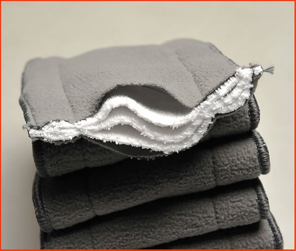 Happy Fluff Butt Charcoal Bamboo 5Layer Inserts