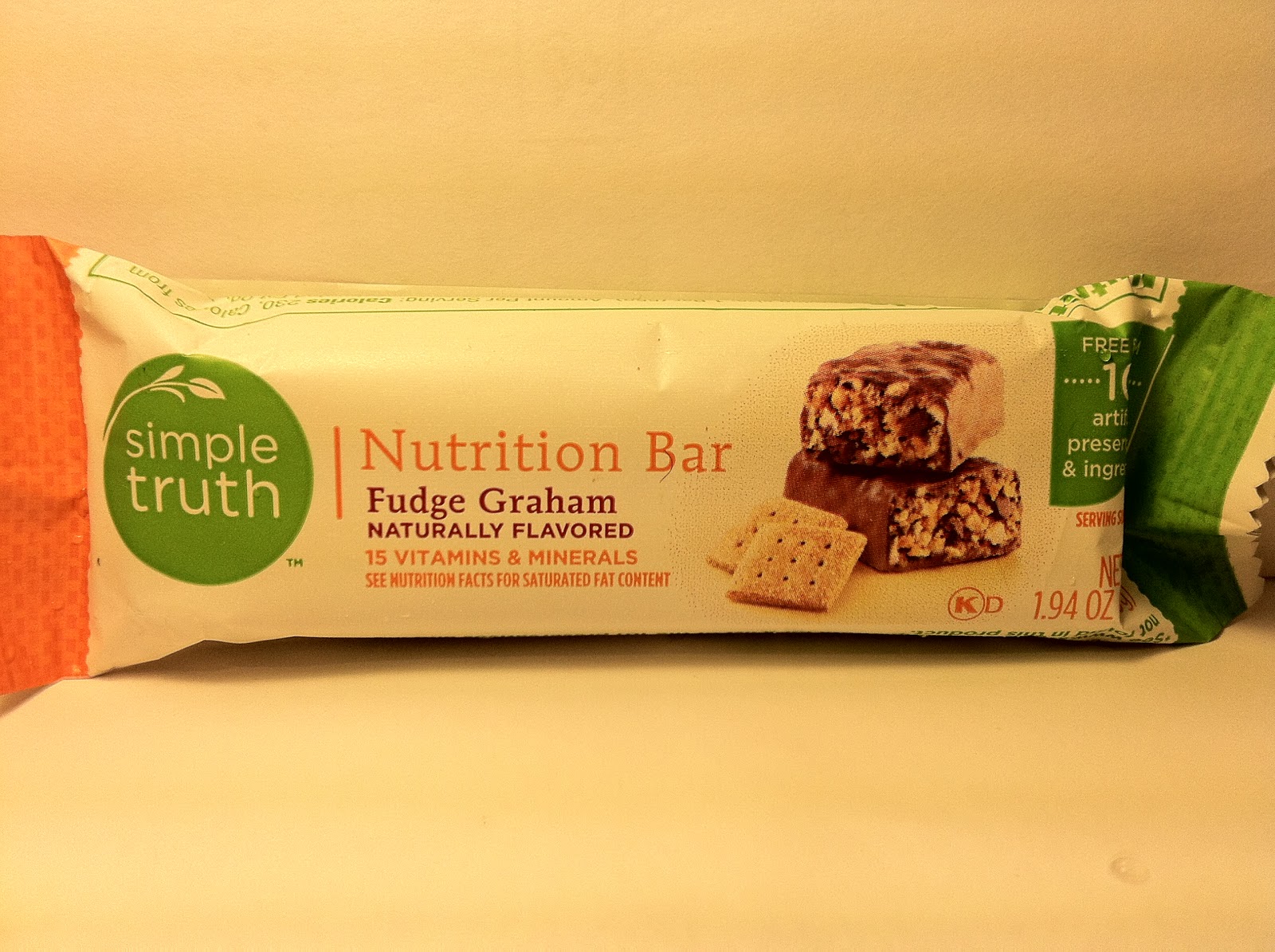 Crazy Food Dude Review Simple Truth Fudge Graham Nutrition Bar