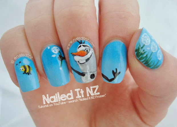 disney nail art #5 - frozen
