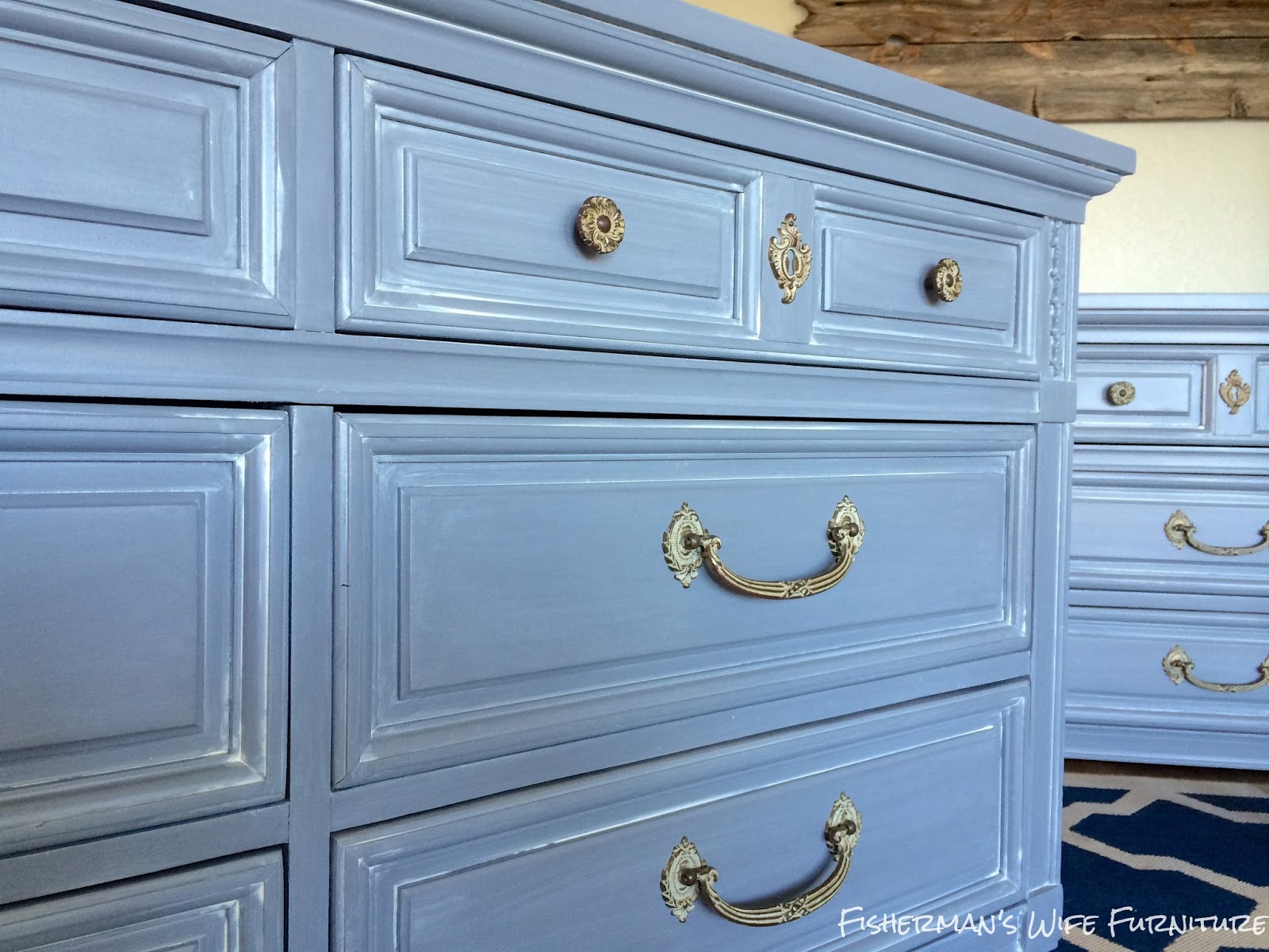 Fisherman's Wife Furniture Painted Gray with Glazed Furniture