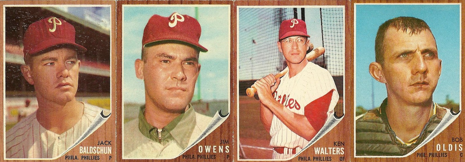  1962 Topps # 111 GRN Dallas Green Philadelphia Phillies ( Baseball Card) (Green Tint) VG Phillies : Collectibles & Fine Art