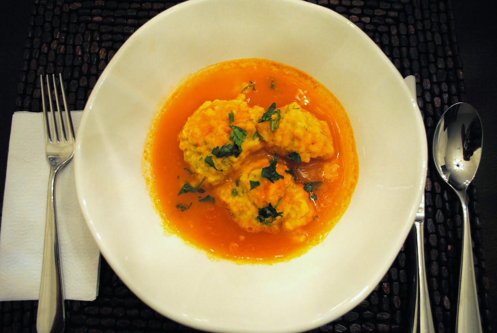 Veggies for Carnivores Spicy Bulgarian Tomato Dumpling Soup (Domatene